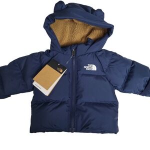 The North Face Reversible Bear Hood Insulated Puffer Jacket Baby 0-3‎ months NWT